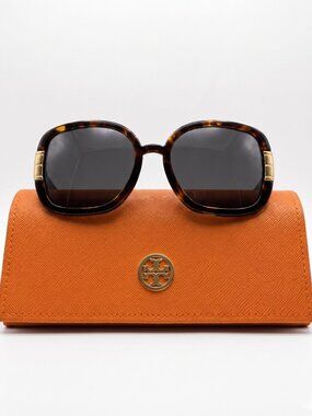 Tory Burch TY 9063U Havana Tortoise Sunglasses - CBK Core / Jackie O Bug-Eye
